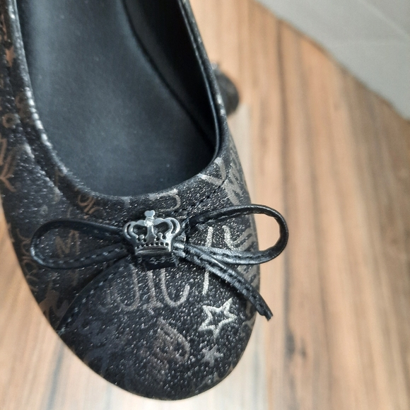 Juicy Couture Size 3 Van Ness Black Ballet Shoe - Picture 6 of 9